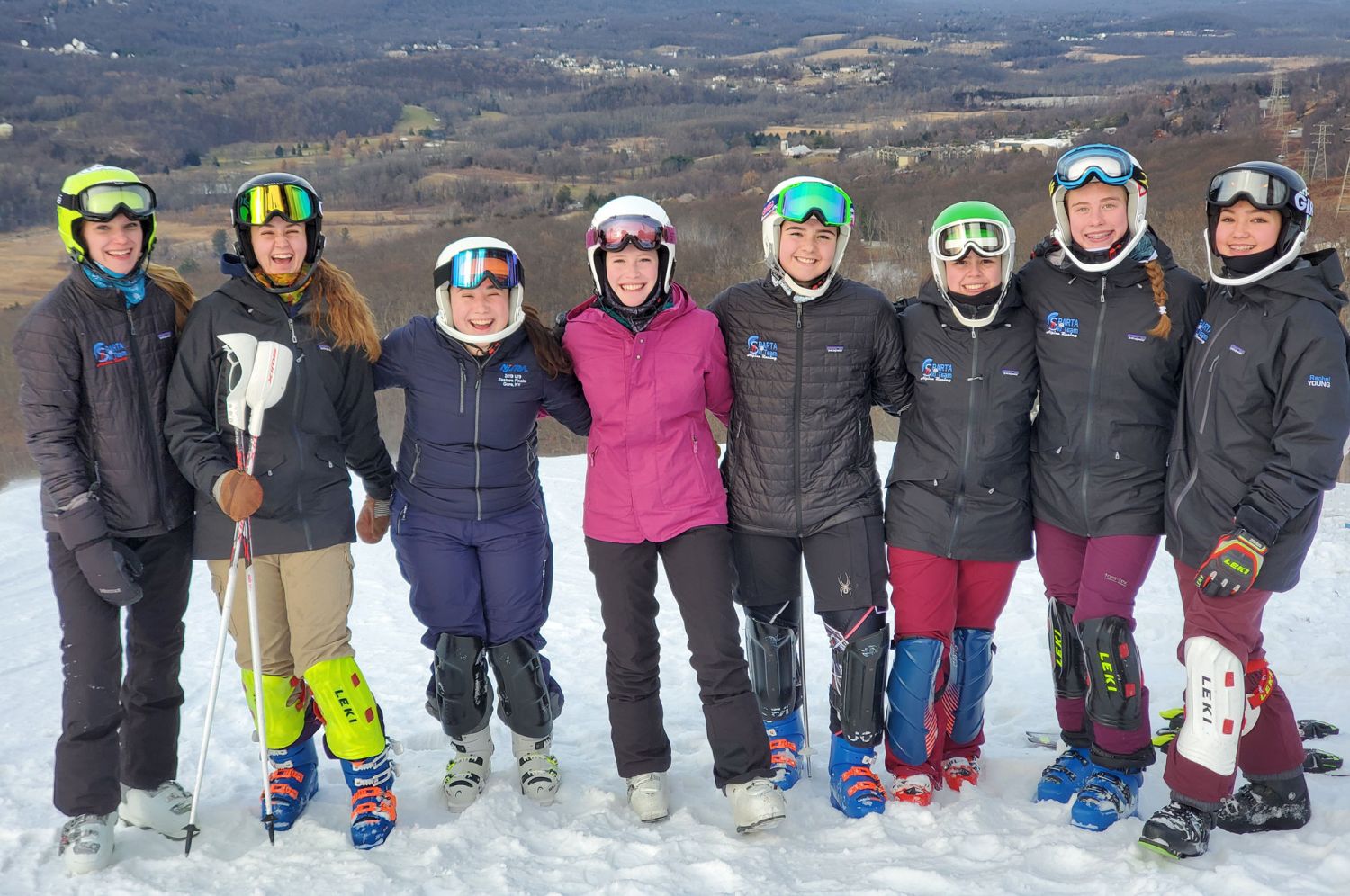 Girls Ski Team Racers