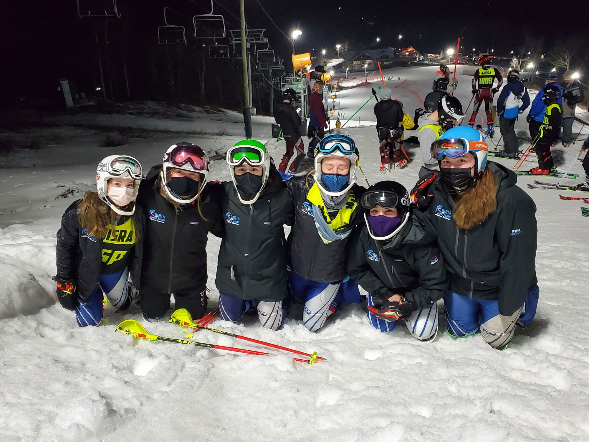 Varsity Girls after Slalom Race #2